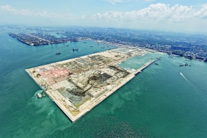 <h6>CONTAINER TERMINAL PHASE II AT PASIR PANJANG S PORE - Reclamation, Soil Improvement and Decking Works</h6><br><h7>Country: Singapore / Client: Port Of Singapore Authority<br>Company: Hyundai Engineering&Construction Co., Ltd.<br>Project Cost: 272853.0000 / Work Duration: </h7>